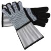 gants en maille et cuir
