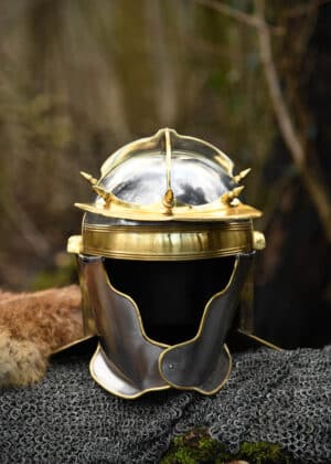 Casque Auxiliaire Infanterie 'E' (Heddernheim), acier et laiton