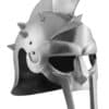 Casque de Maximus Gladiator en acier avec renfort et jugulaire en cuir épais