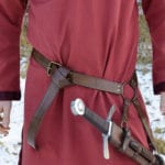 Porte-épée médiéval cuir marron
