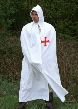 Manteau de templier blanc