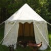 Tente Pavillon médiéval rond 3 m naturel – Image 8