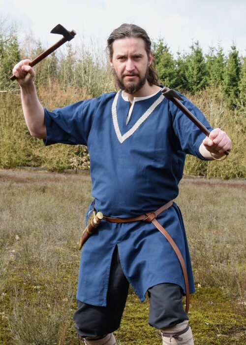 Chemise Médiévale Pour Homme - Tunique Gothique à Lacets, Manches Longues, Coton/lin - Costume Renaissance, Steampunk, Halloween