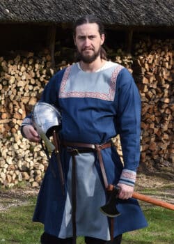 Tunique Viking Halvar bleuee