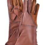 Gants de fauconnier cuir marron