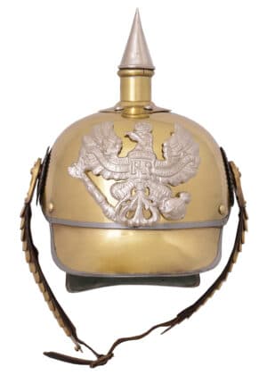 Casque prussien Pickelhaube laiton – Image 2