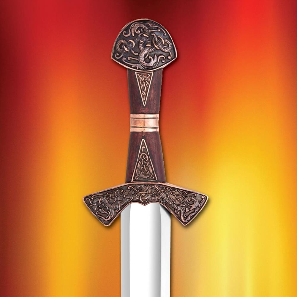 ✓ Épée viking du 10e siècle avec lame en acier antique et fourreau en cuir  - Boutique médiévale à MedieWorld