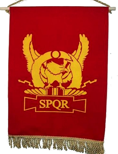 patch ecusson brode thermocollant rome spqr legion romaine drapeau guerrier 
