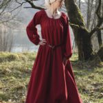 Robe médiévale Viking Ana rouge