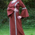 Robe médiévale Martha rouge