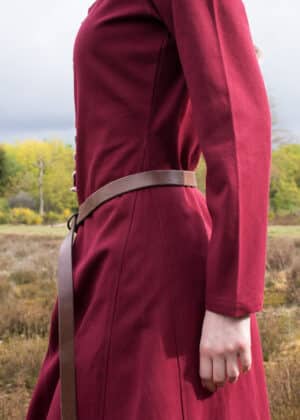 Cotehardie robe médiévale Ava rouge – Image 4