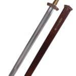 Épée barbare médiévale - lame en acier de Damas de 93.98 cm - Epées  (11103990)