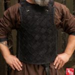 Cuirasse viking en cuir noir