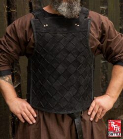 Cuirasse viking en cuir noir