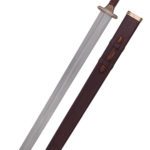 Epée viking Vendel avec fourreau acier Damas