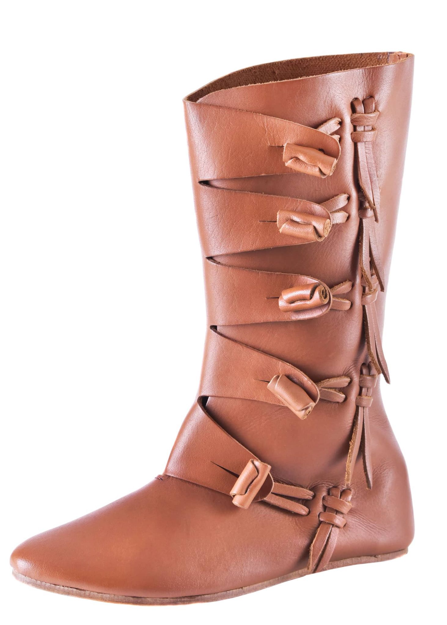 Bottes Courtes Viking/Chevalier Style Rétro - Cuir PU - Taille 38-48 - Pour Cosplay, Fête, Loisirs Créatifs