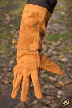 Gants en cuir marron