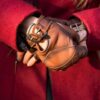 Gants celtiques cuir marron – Image 3