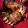 Gants celtiques cuir marron – Image 4