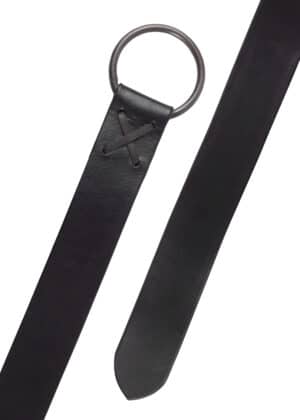 Ceinture médiévale en cuir avec anneau en laiton – Image 3