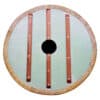 Bouclier rond Viking « Fenrir » avec bordure en cuir – Image 5