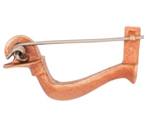 Fibule broche romaine classique en bronze moulé à la cire perdue
