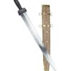 Glaive romain césarien doté d'une lame en acier au carbone et un manche en bois noir à motif spiralé. Fourreau inclus.