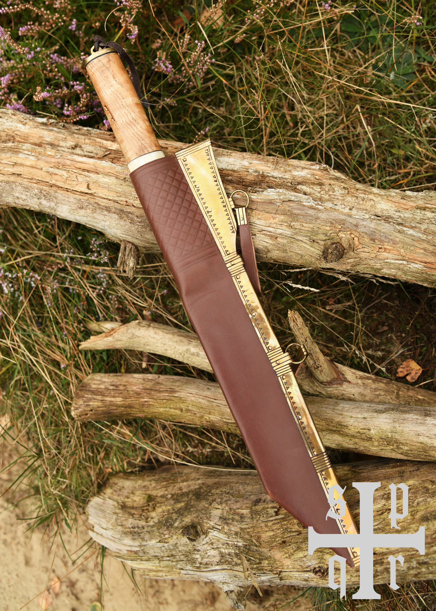 Scramasaxe lame acier Damas 3 Scramasaxe lame acier Damas – Image 3