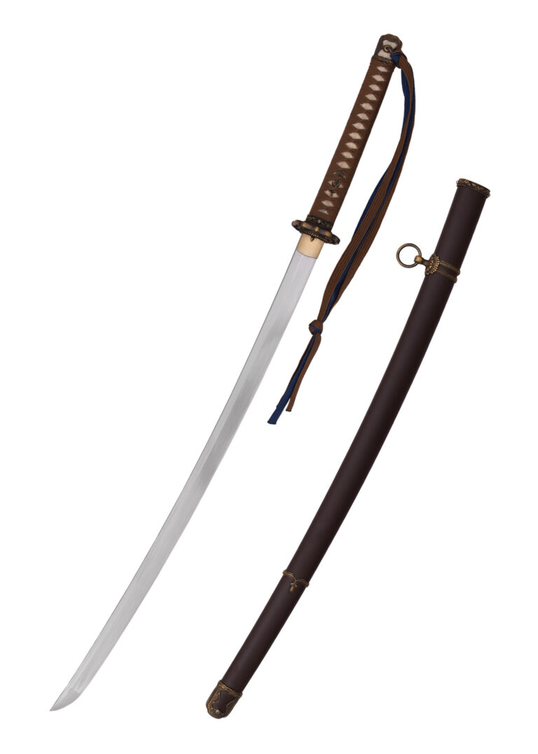 John Lee Gunto Katana est une épée militaire japonaise du 19ème siècle appelée Gunto. Elle a une une lame de style shinogi-zukuri de 73 cm