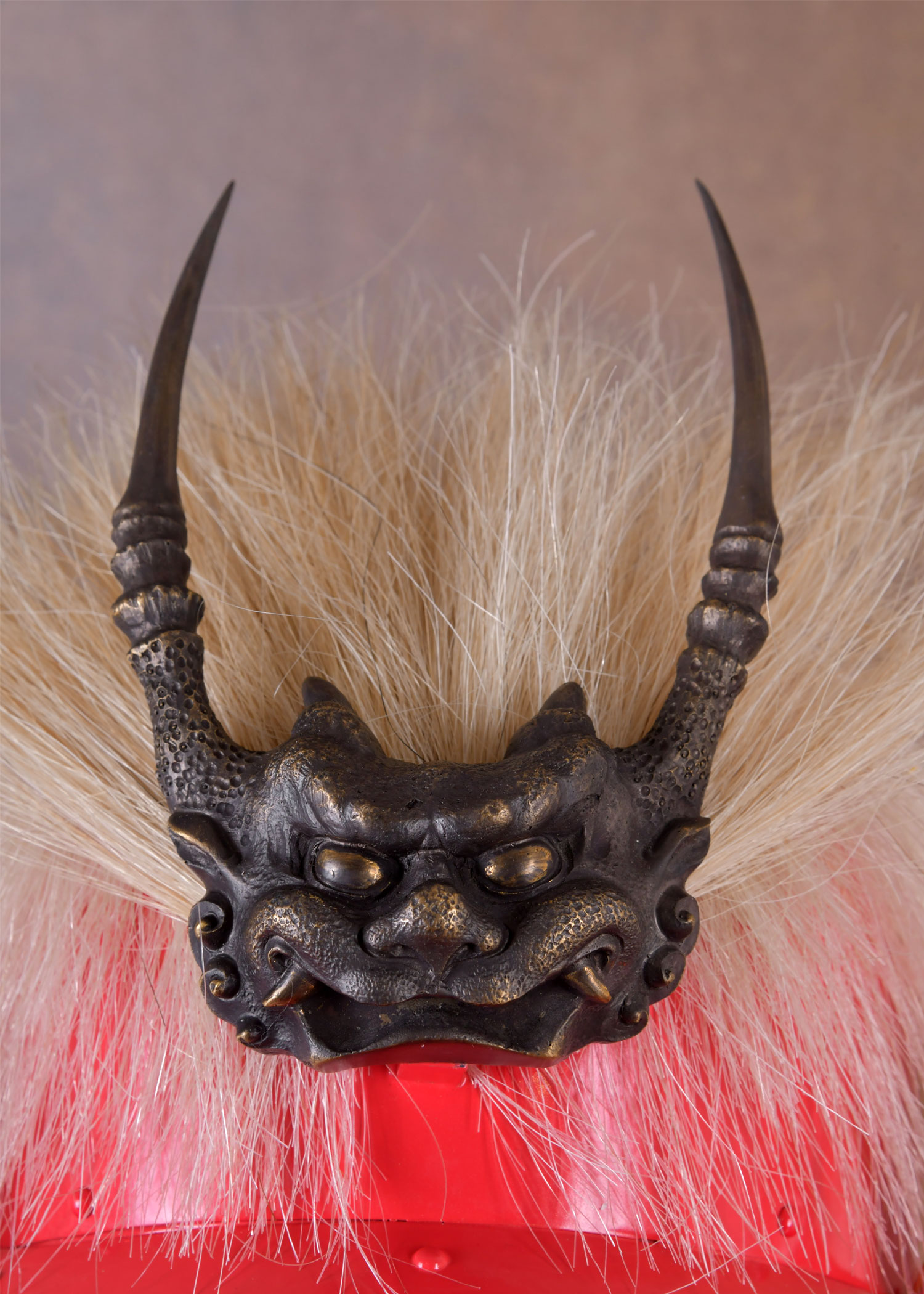 Kabuto Mempo Takeda Shingen 6 Ornement frontal à cornes du kabuto Takeda Shingen