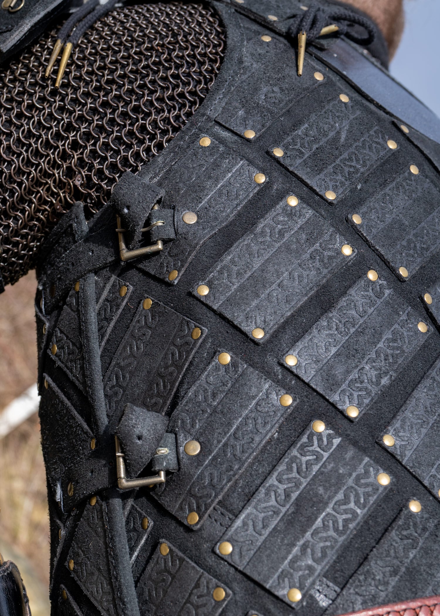 Armure de bûcheron GN en cuir noir 2 Armure de bûcheron GN en cuir noir – Image 2