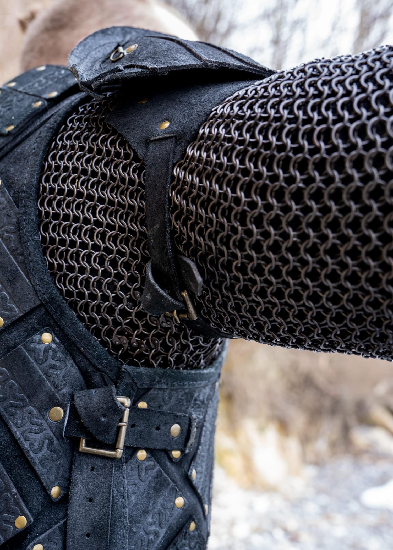 Armure de bûcheron GN en cuir noir 4 Armure de bûcheron GN en cuir noir – Image 4