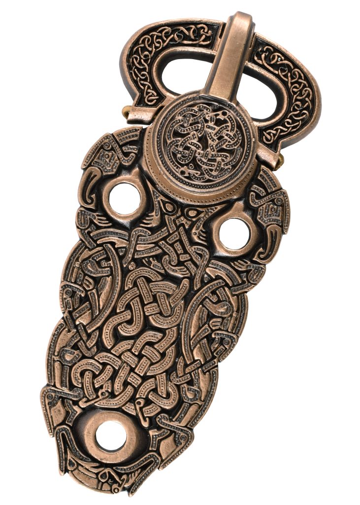 Boucle de Ceinture Anglo-Saxonne Sutton Hoo - Réplique en laiton 12.5 cm