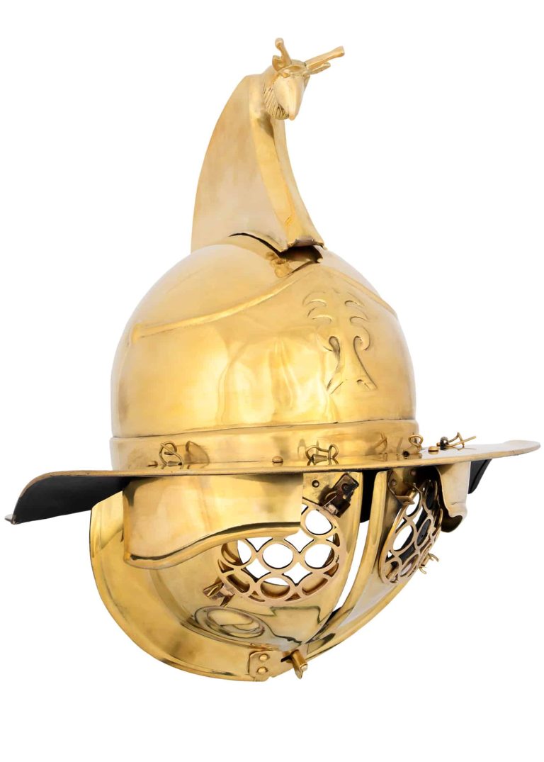 Casque gladiateur Thrace  laiton