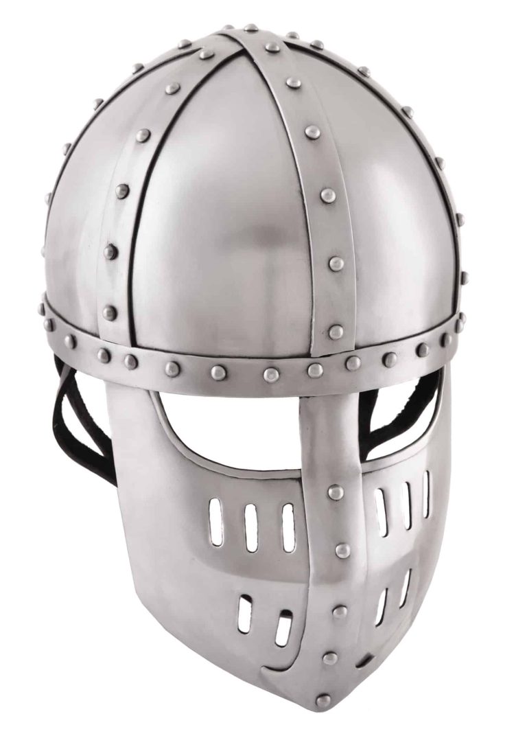 Casque Haut Moyen Age facial plat