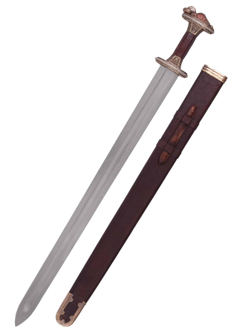 Epée viking Vendel avec fourreau acier Damas