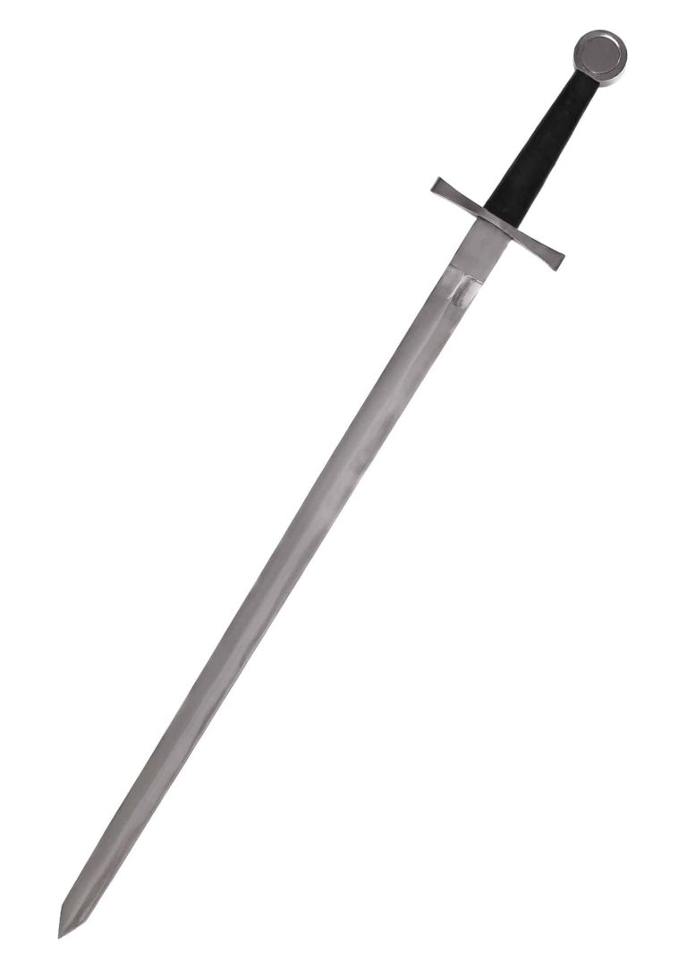 Epée médiévale une main pommeau arrondi. Longueur: 97 cm