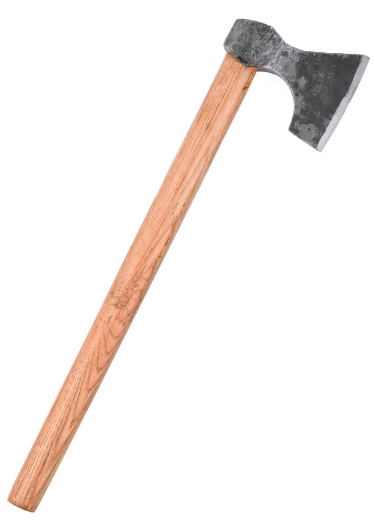 Hache viking en acier, forgée à la main, type D
