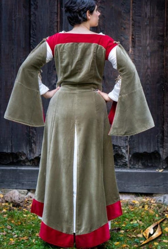 Robe médiévale Isobel verte 5 Robe médiévale Isobel verte – Image 5