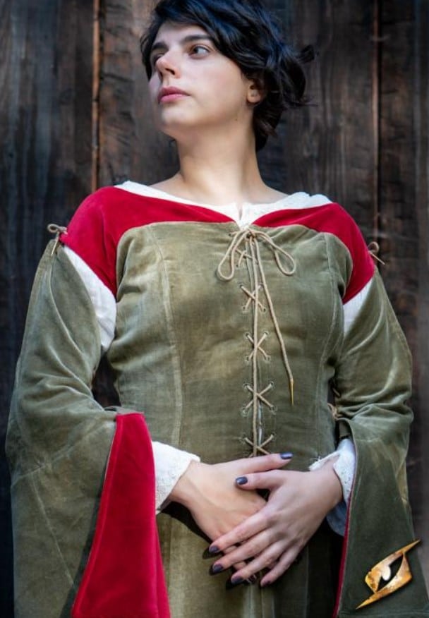 Robe médiévale Isobel verte 7 Robe médiévale Isobel verte – Image 7