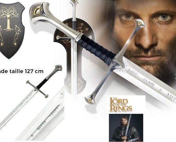 Le Seigneur des Anneaux - Anduril Epée Aragorn avec plaque 12 Le Seigneur des Anneaux – Anduril Epée Aragorn avec plaque