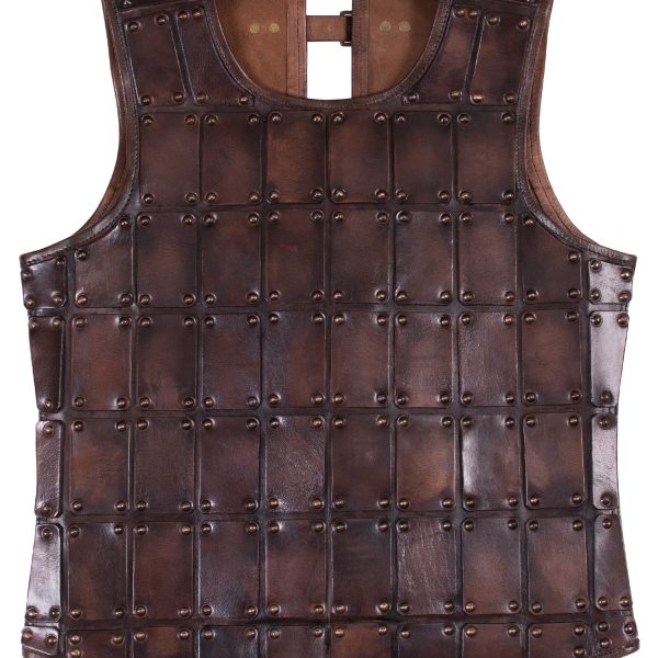 Brigandine médiévale cuir marron 10 Brigandine médiévale cuir marron