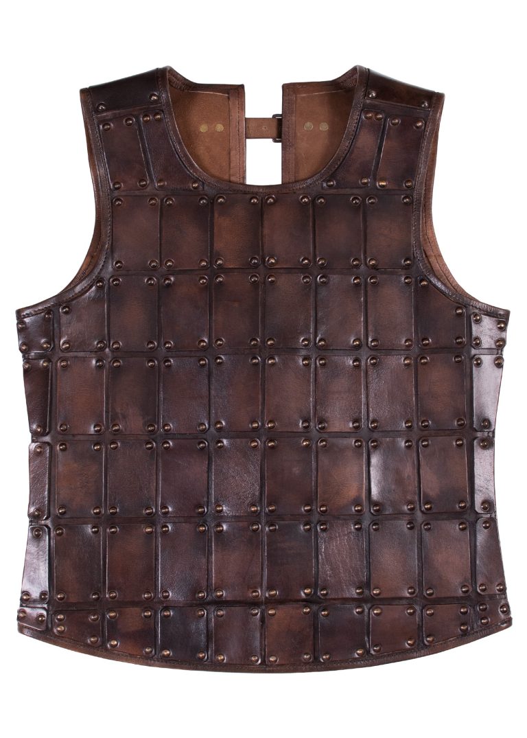 Brigandine médiévale cuir marron