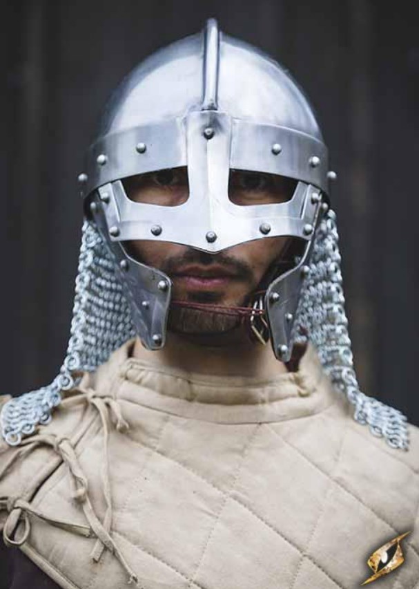 Casque Raven acier poli 1 Casque Raven acier poli