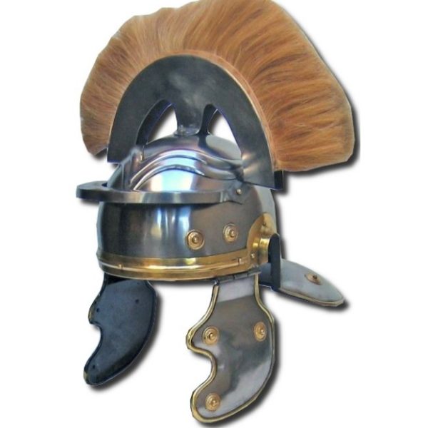 Casque de légionnaire romain crinière beige 6 Casque de légionnaire romain crinière beige