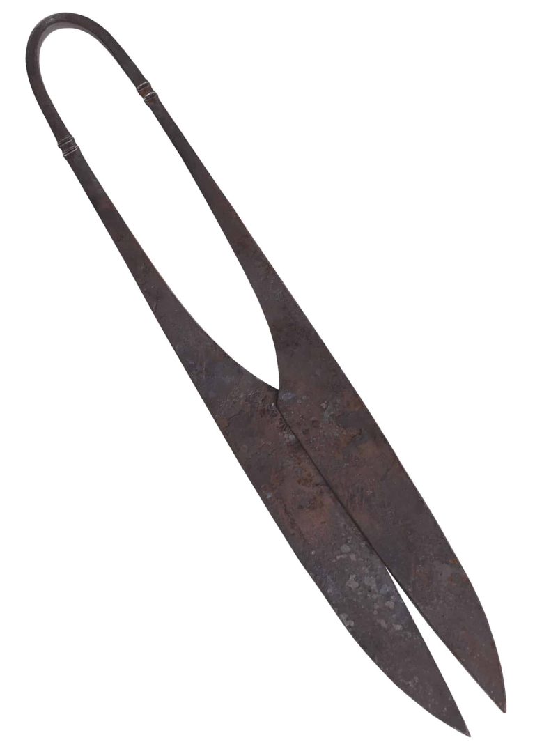 Ciseaux médiévaux fer forgé 18 cm