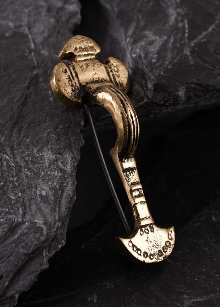 Fibule d'arc anglo-saxonne laiton