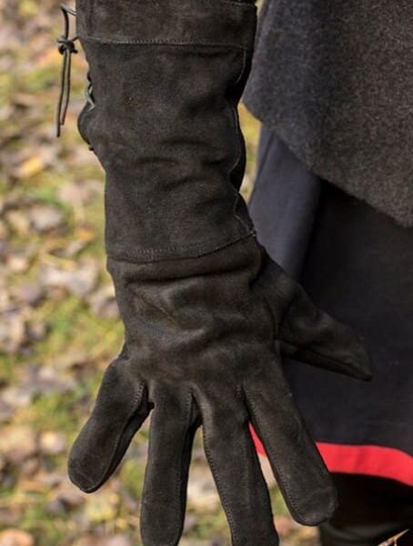 Gants en cuir noir 1 Gants en cuir noir