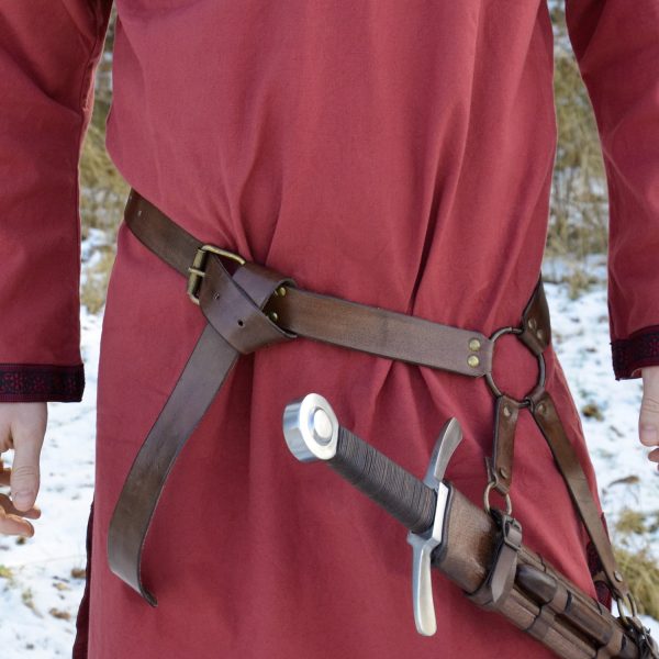 Porte-épée médiéval cuir marron 10 Porte-épée médiéval cuir marron
