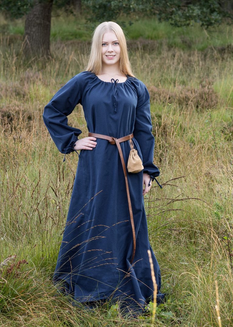Robe médiévale Viking Ana bleue